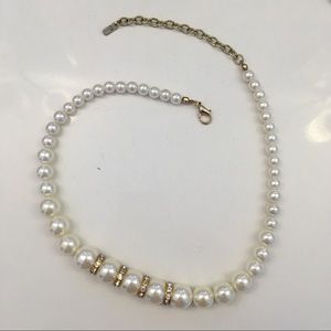 Pearl & Gold Ring Necklace